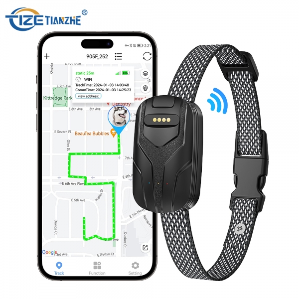 TIZE Smart 4G Pet GPS Tracker Collar Pet GPS Locator Anti-Lost Collar For Pets TZ-713