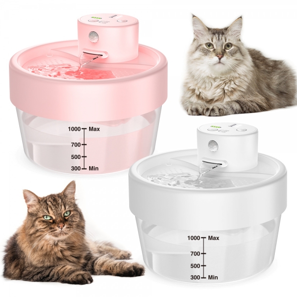 TIZE Automatic Pet Cat Water Fountain With Water Level Display & Low Water Alert TZ-WF07